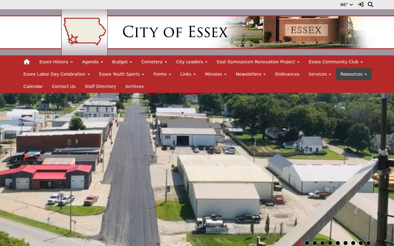 Official City of Essex contact information page